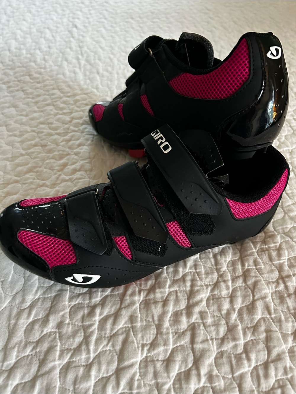 Giro Black and Hot Pink Women's Road Cycling Shoes